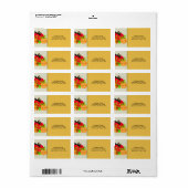 Bevallige Pompoen & Eikel Halloween Bruiloft Etiket (Full Sheet)