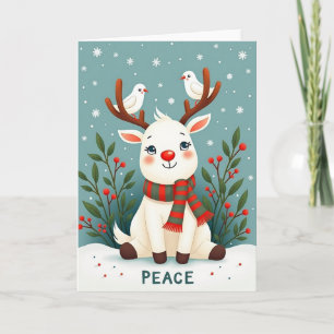 Bevallige Reeën Kerstkaart Kaart