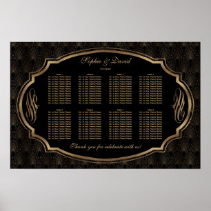 Bevallige Roaring 20s Great Gatsby Stoelenplattegr Poster