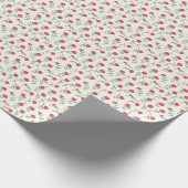 Bevallige rode bloei cadeaupapier (Hoek)