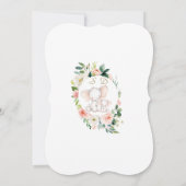 Bevallige Roze Bloemige Olifant Baby Shower Kaart (Achterkant)