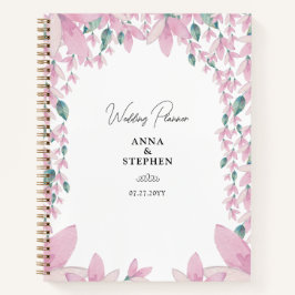 Bevallige Roze Wisteria Huwelijksplanner Notitieboek