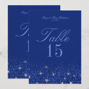 Bevallige saffier glinster glitters tafel nummertj kaart