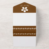 Bevallige Sakura in Chocolade All In One Uitnodiging (Buitenkant)