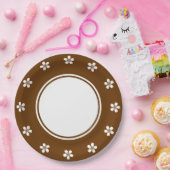 Bevallige Sakura in Chocolade Papieren Bord (Feest)