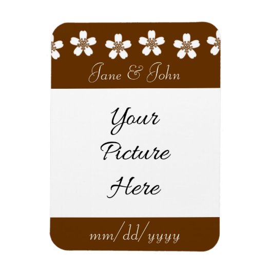 Bevallige Sakura in Chocolade Save-the-Date Magnee Magneet (Verticaal)