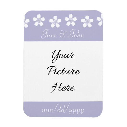 Bevallige Sakura in Lavendel Save-the-Date Magneet (Verticaal)