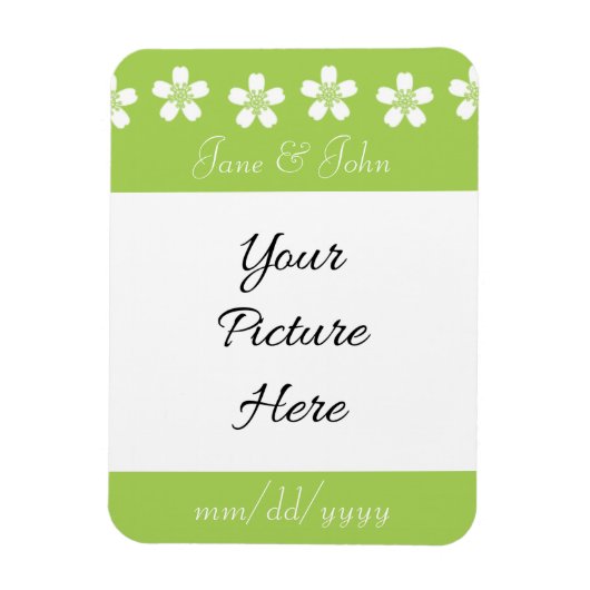 Bevallige Sakura in Peridot Save-the-Date Magneet (Verticaal)