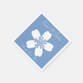 Bevallige Sakura in Periwinkle servetten (Hoek)