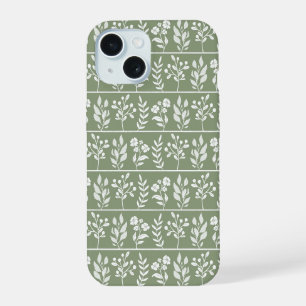 Bevallige Saliegroene Botanische Herbariumplanten iPhone 15 Case