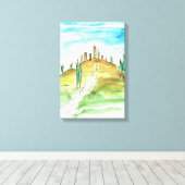 Bevallige San Gimignano Canvas Afdruk (Insitu (Houten vloer))