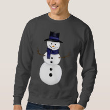 Bevallige Sneeuwman Heren Donkergrijze Sweatshirt
