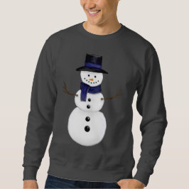 Bevallige Sneeuwman Heren Donkergrijze Sweatshirt
