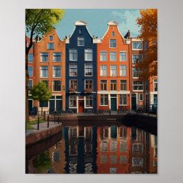 Bevallige stad Amsterdam Poster