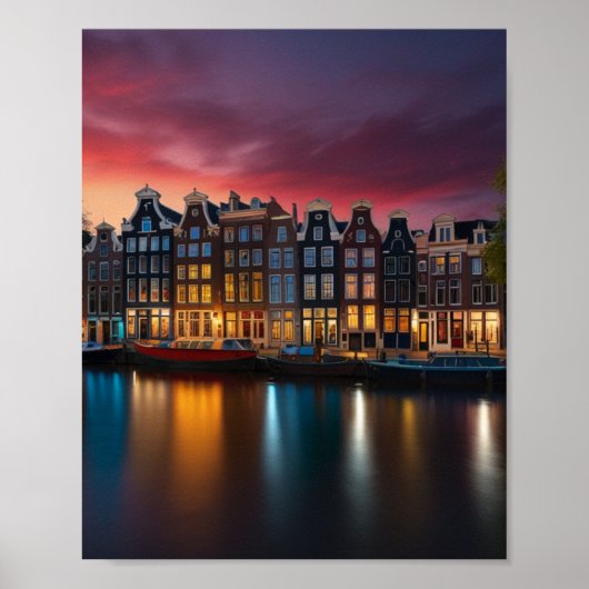Bevallige stad Amsterdam Poster (Voorkant)