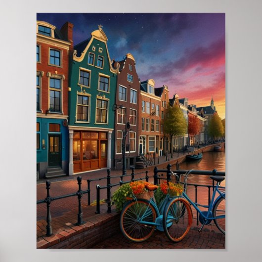 Bevallige stad Amsterdam Poster (Voorkant)