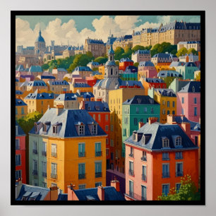 Bevallige stad Parijs Poster