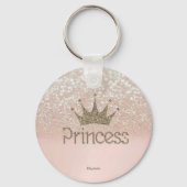 Bevallige Tiara, Prinses, Glitter Bokeh Sleutelhanger (Voorkant)
