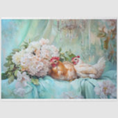 Bevallige Trouwkippen Decoupage Tissuepapier (Voorkant)