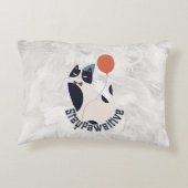 Bevallige Tuxedo Kat Lumbale Accent Kussen P (Achterkant)