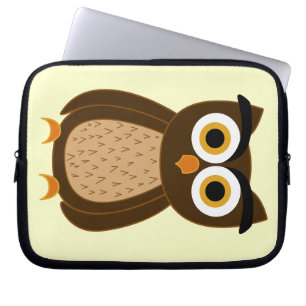 Bevallige Uil Illustratie Laptop Sleeve