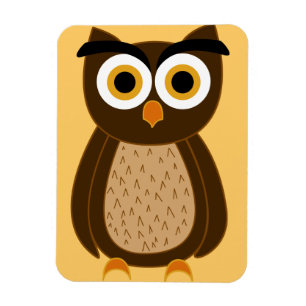 Bevallige Uil Illustratie Magneet