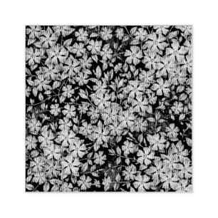 Bevallige verspreide maagdenpalm bloemen diepblauw rubberstempel