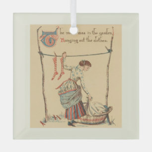 Bevallige Vintage Dame Glas Ornament