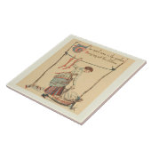 Bevallige Vintage Dame Tegeltje (Zijkant)