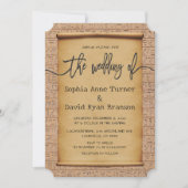 Bevallige Vintage Egyptische Papyrus Huwelijk  Kaart (Voorkant)