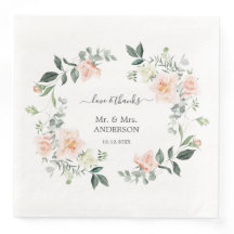 Bevallige Waterverf Blush Witte Bloemen Bruiloft