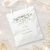 Bevallige Waterverf Roze Bloem Gouden Bruidsdouche Bedankzakje (Geknipt)