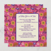 Bevallige Wilde Bloem Roze Baby Shower (Voorkant / Achterkant)