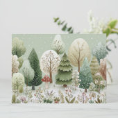 Bevallige winterscène Kerstmis Feestdagenkaart (Staand voorkant)