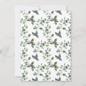 Bevallige witte rode bloem goud Kerst Huwelijk  Kaart (Achterkant)