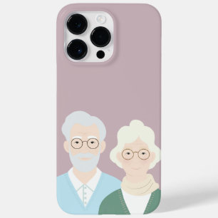 Bevallige Zachte Roze Minimalistische Grootouders Case-Mate iPhone 14 Pro Max Hoesje