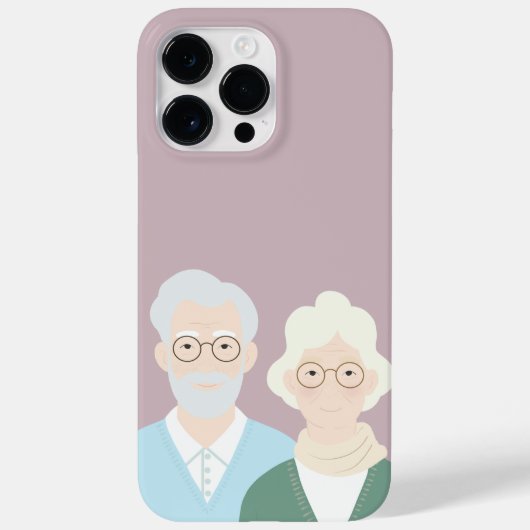 Bevallige Zachte Roze Minimalistische Grootouders Case-Mate iPhone Case (Achterkant)