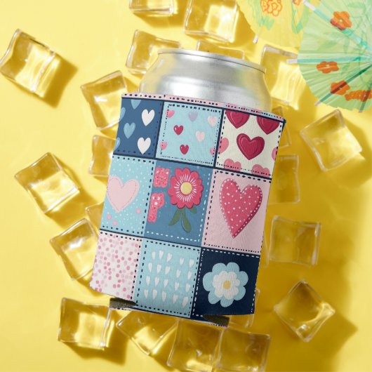 Bevalligend Cute Patchwork Ontwerp  Blikjeskoeler (Insitu Zomer)