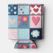 Bevalligend Cute Patchwork Ontwerp  Blikjeskoeler (Voorkant)