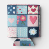 Bevalligend Cute Patchwork Ontwerp  Blikjeskoeler (Achterkant)