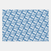 Bevalligende Bat Mitzvah handlettering Joods Blauw Inpakpapier Vel (Voorkant 3)