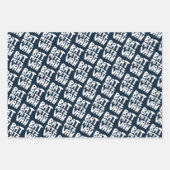 Bevalligende Bat Mitzvah handlettering Joods Blauw Inpakpapier Vel (Voorkant 2)