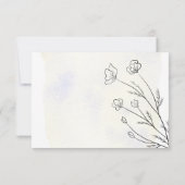 Bevalligende botanische elegante script RSVP kaart (Achterkant)