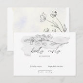 Bevalligende botanische elegante script RSVP kaart (Voorkant / Achterkant)