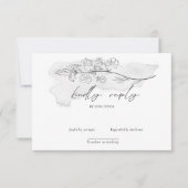 Bevalligende botanische elegante script RSVP-kaart RSVP Kaartje (Voorkant)