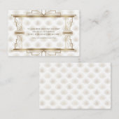 Bevalligende Gouden Gatsby Art Deco Jaren 20 Websi Visitekaartje (Voorkant / Achterkant)