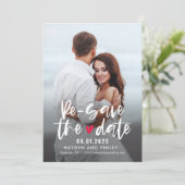 Bevalligende Hart BEWERKBARE KLEUR Wijzig de datum Save The Date (Staand voorkant)