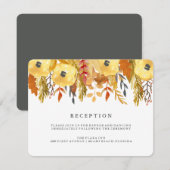 Bevalligende herfst waterverf ontvangstkaart informatiekaartje (Voorkant / Achterkant)