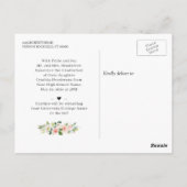 Bevalligende Roze Bloemen Afstudeeraankondiging Briefkaart (Achterkant)