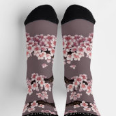 Bevalligende Sakura Kunst en Aangepaste Naam Sokken (Top)